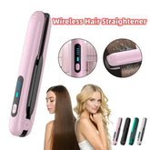 Portable 2-in-1 Hair Curler and Wireless Hair Straightener - Himpall